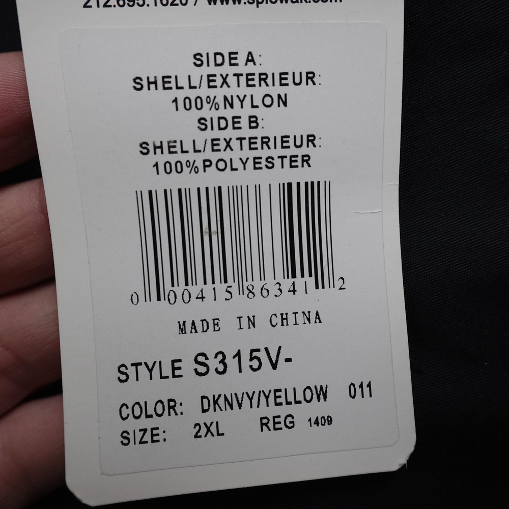 NEW Spiewak Jacket Mens 2XL Blue Yellow Hi Vis Reversible Full Zip Bomber Coat - Picture 4 of 11
